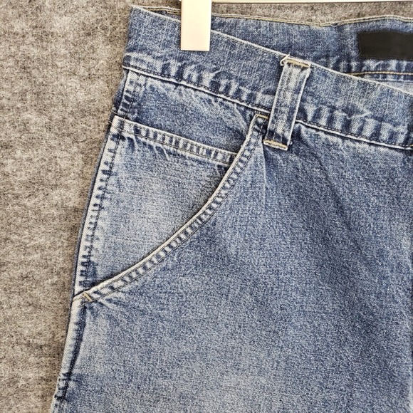 VTG Marithe Francois Girbaud Shorts Mens 36 X 12 Blue Denim Carpenter Skater Y2K - Picture 4 of 14